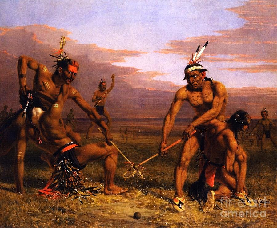  Sioux  Playing Ball Painting  by Pg Reproductions