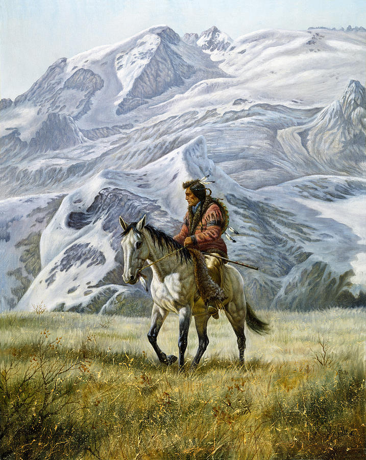 Mountain Painting - Sioux Scout by Gregory Perillo