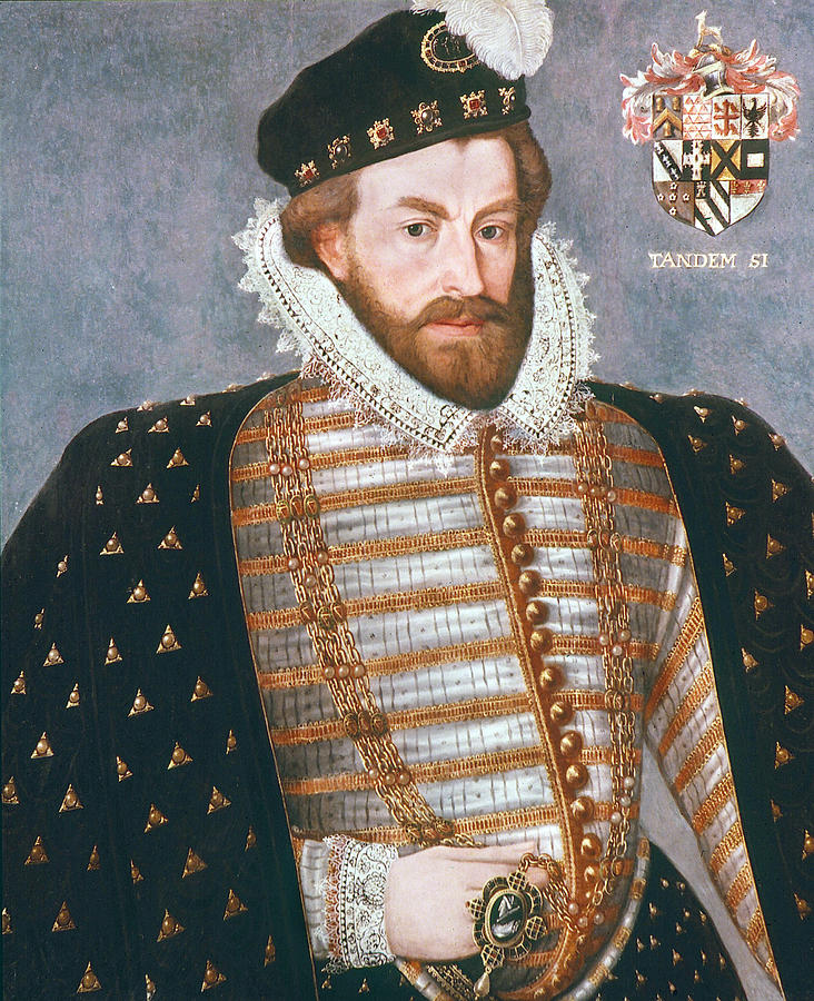 Sir Christopher Hatton Painting by Granger