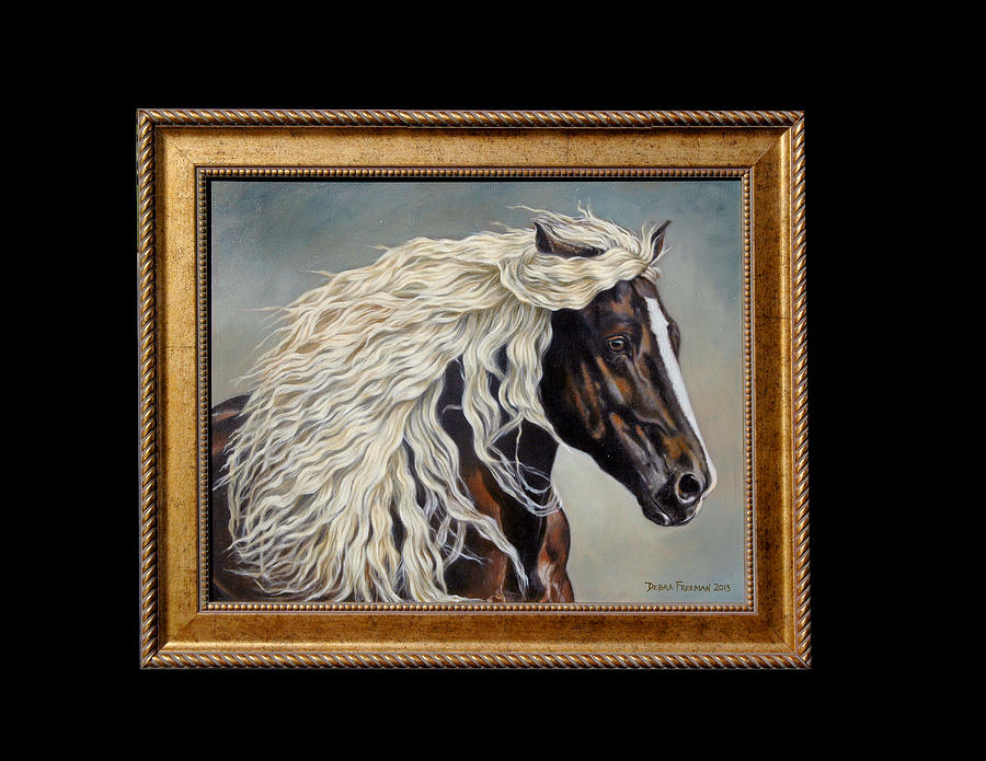 Horse Painting - Sir Dante Profile by Debra Freeman