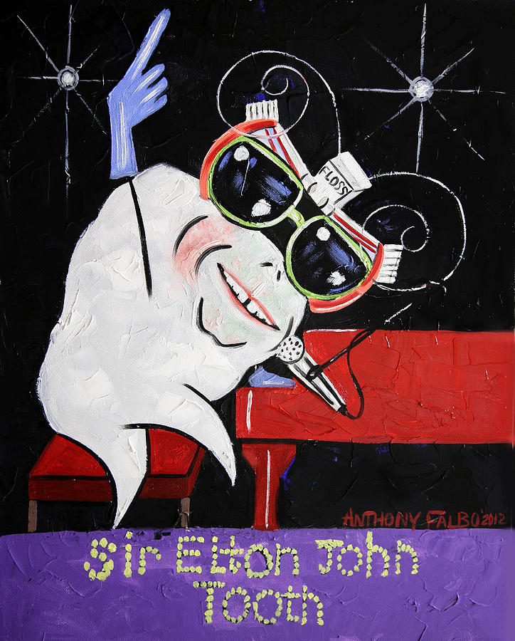 Collectable Painting - Sir Elton John Tooth  by Anthony Falbo