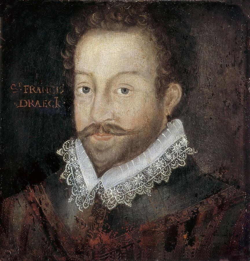 Sir Francis Drake. Ca. 1583. Portrait Photograph by Everett