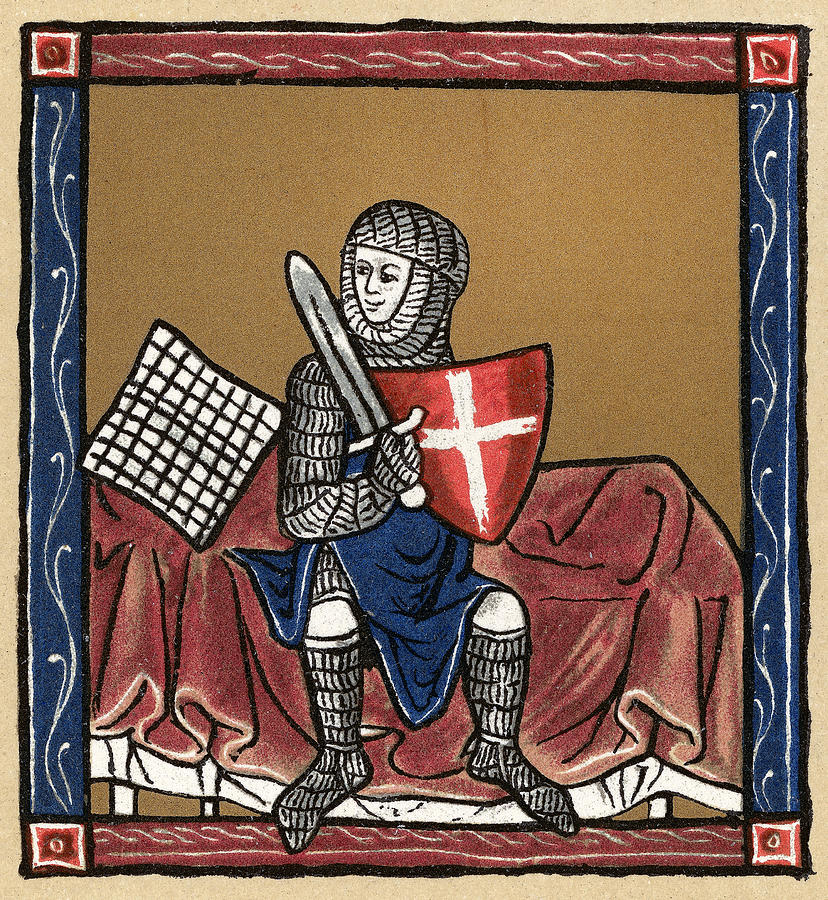 Sir Gawain On The Magic Bed Painting by Granger