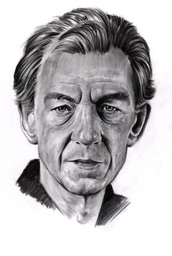 Sir Ian Murray McKellen Drawing by Ole Hedeager Mejlvang - Fine Art America