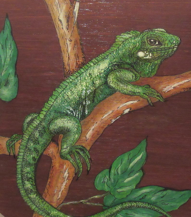 Sir Iguana Painting by Ashley Goforth