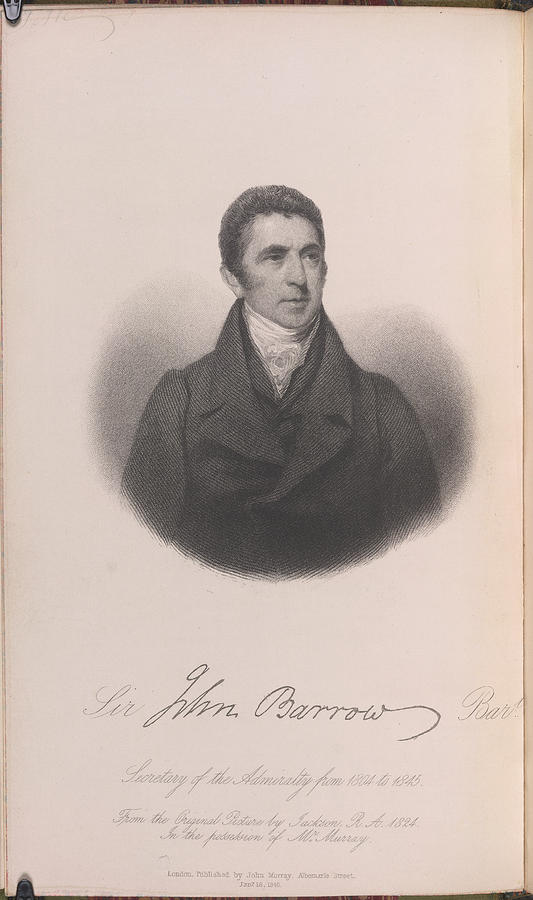 Sir John Barrow Photograph by British Library