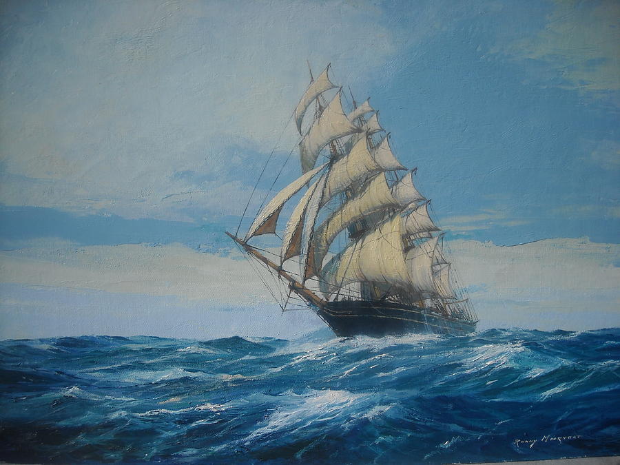 Sir Lancelot sailing Painting by Ron Moortgat - Fine Art America