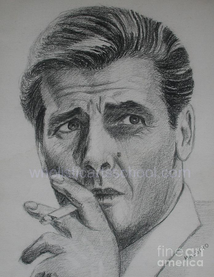 Sir Roger Moore 007 Drawing by PainterArtist FIN