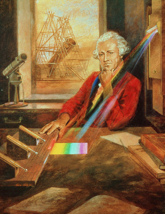 Book Photograph - Sir William Herschel 1738-1822 by Ken Hodges