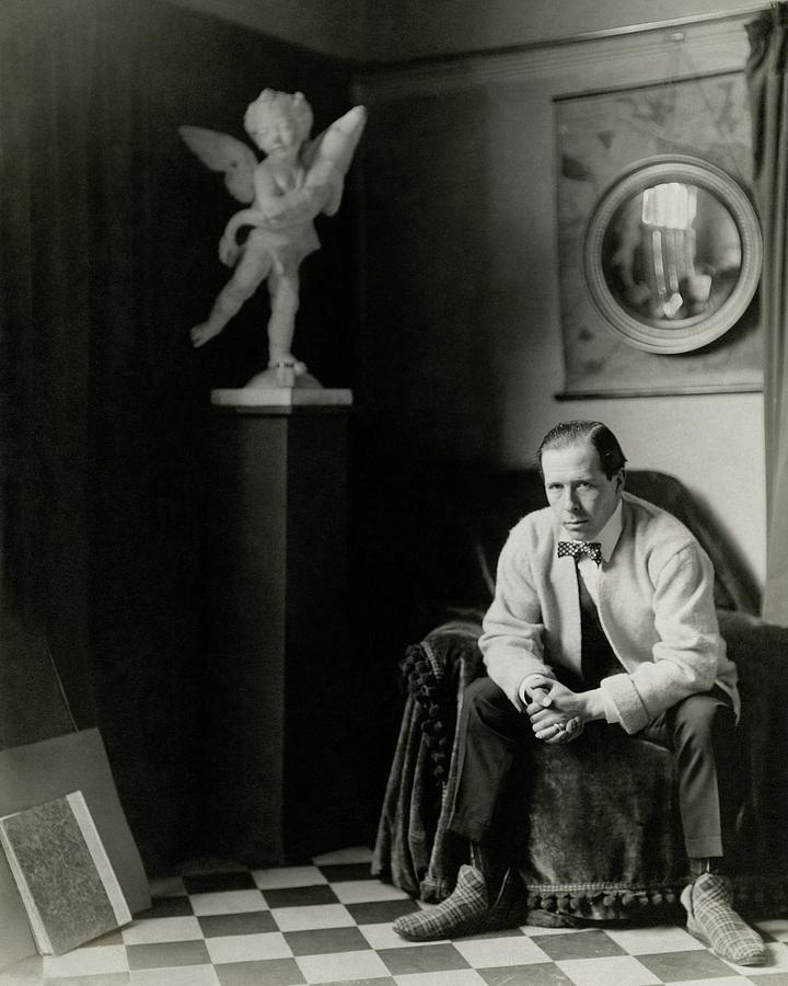 Sir William Orpen With A Cupid Statue Photograph by Malcolm Arbuthnot