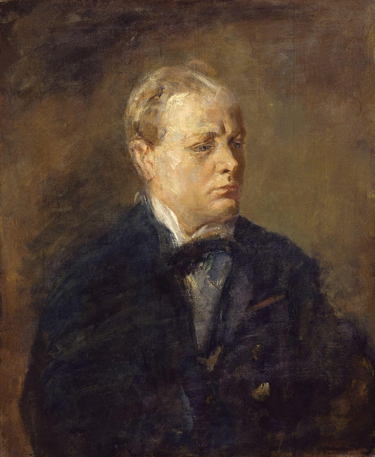 Sir Winston Leonard Spencer Churchill  Painting by Celestial Images