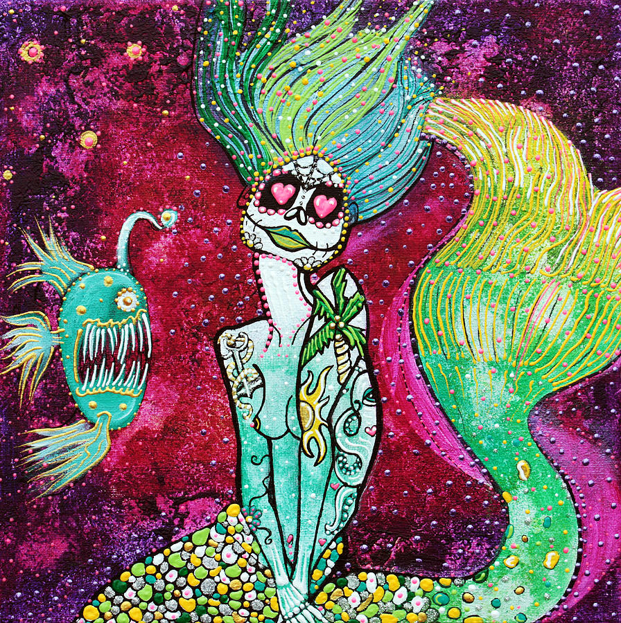 Mermaid Painting - Siren Of The Sea by Laura Barbosa