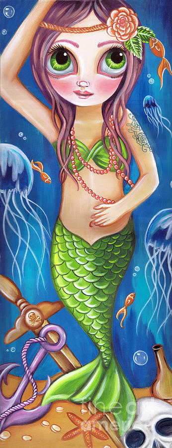 Mermaid Painting - Siren of the Seabed by Jaz Higgins