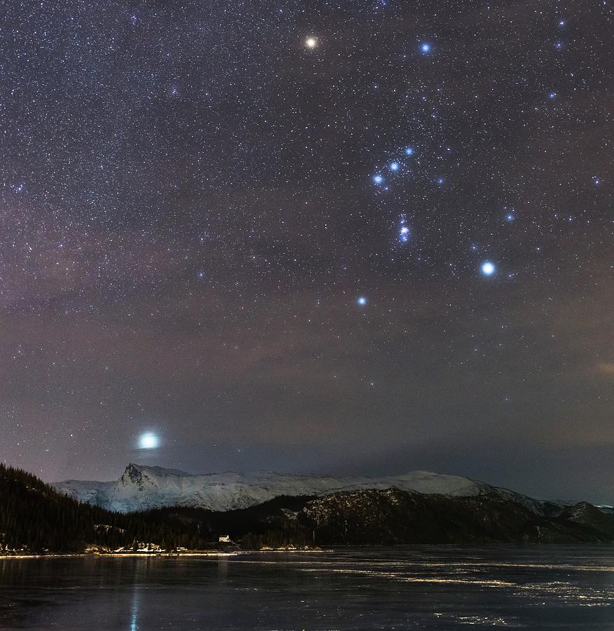 Sirius Rising With Orion Photograph by Tommy Eliassen