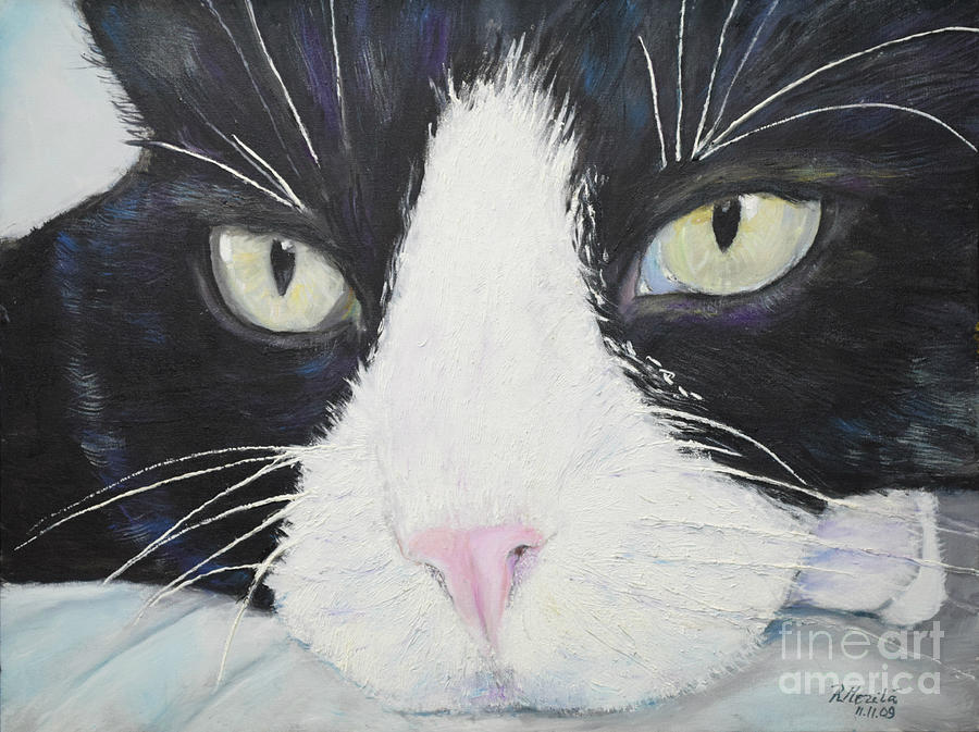 Sissi the Cat 2 Painting by Raija Merila