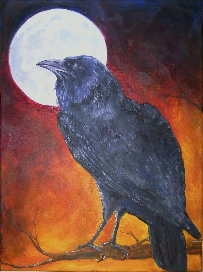 Raven Painting - Sister by Deana Smith