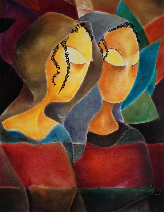 Sisterhood 1 Painting by Benedict Olorunnisomo | Fine Art America