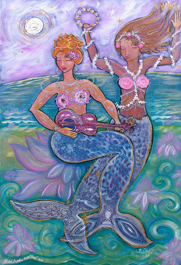 Sisters Born of Song Painting by Shiloh Sophia McCloud
