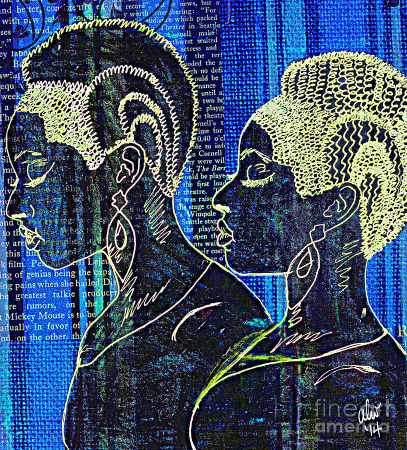 Sisters of the Night Mixed Media by Angela L Walker