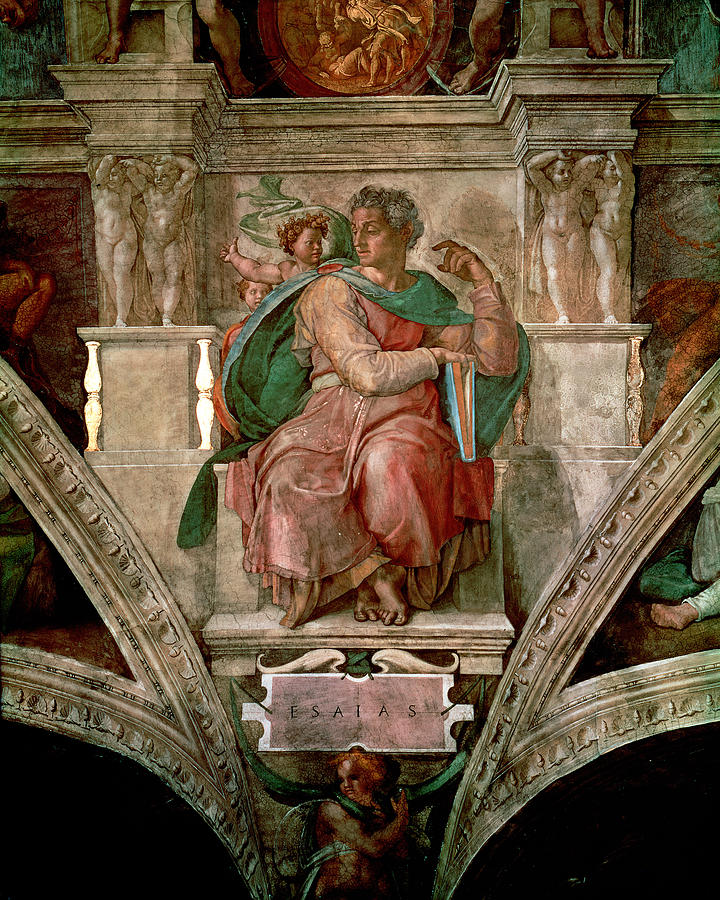 Sistine Chapel Ceiling The Prophet Isaiah Fresco Photograph by Michelangelo Buonarroti