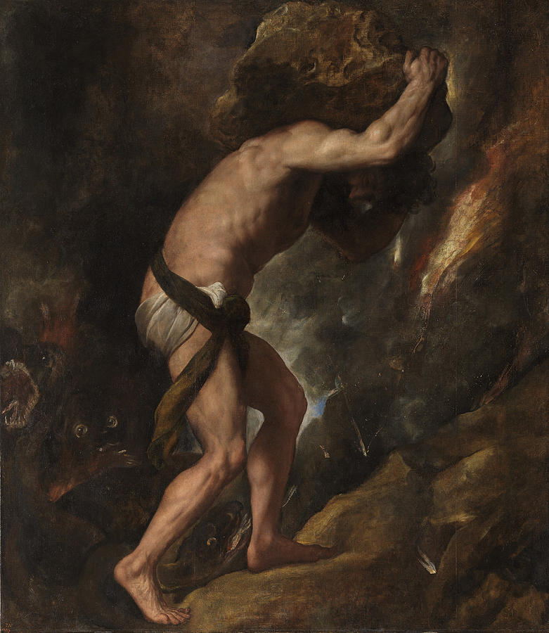 Titian Painting - Sisyphus by Titian