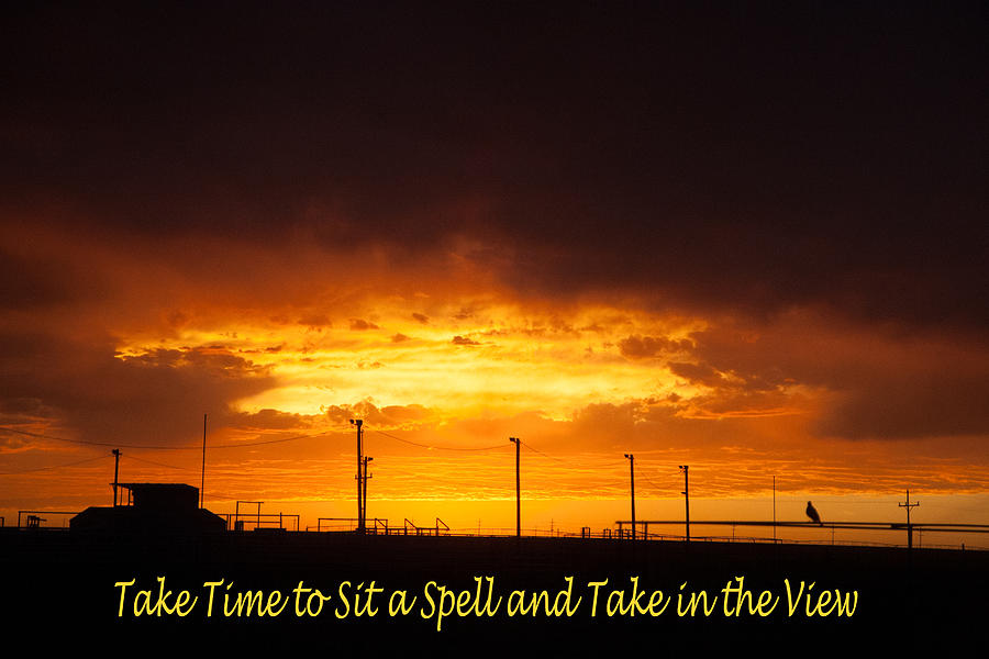 Sit a Spell Sunset Photograph by Shirley Heier