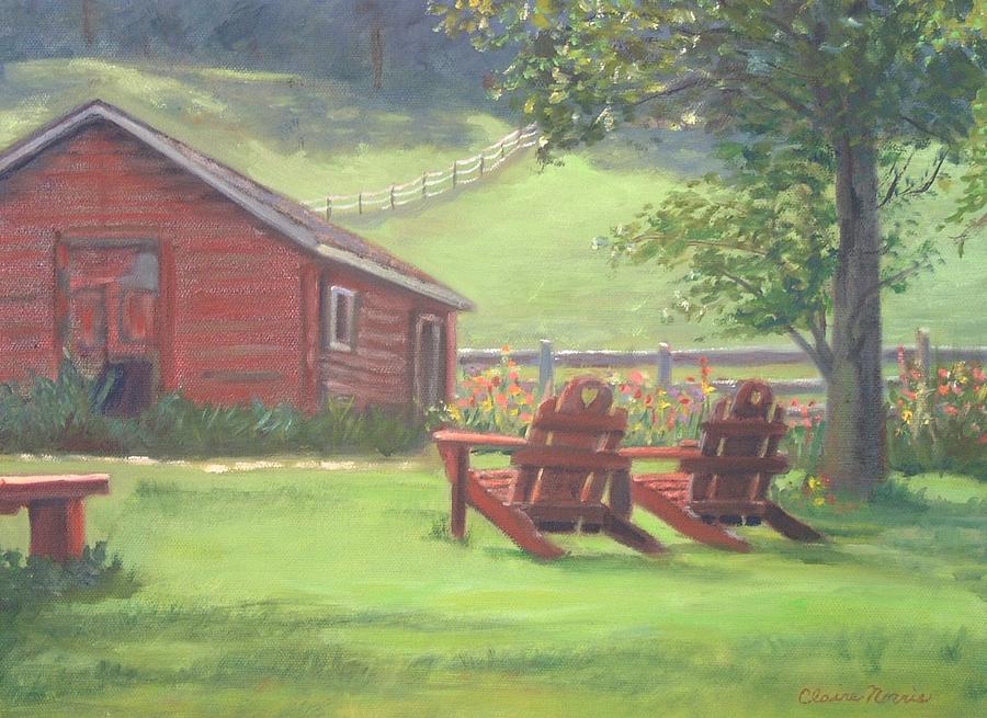 Vermont Painting - Sit Awhile by Claire Norris