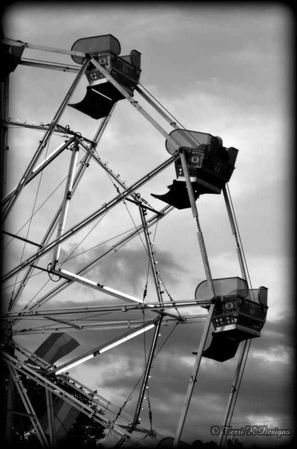 Ferris Wheel Photograph - Sit on the wheel by Terri K Designs