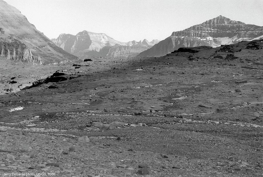 Site Of Boulder Glacier In 1988 Photograph by Us Geological Survey/science Photo Library