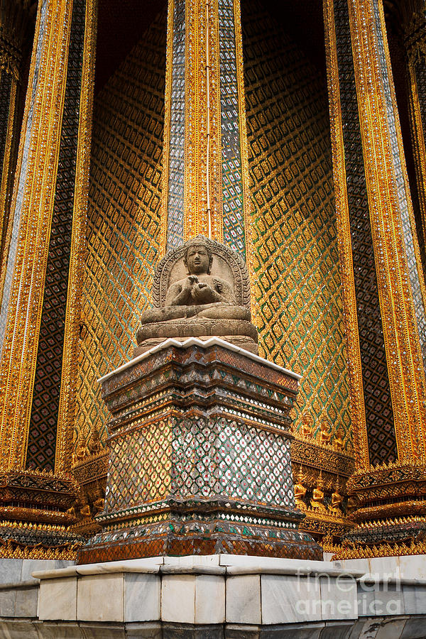 Buddha Photograph - Sitting Buddha at Phra Mondop by Inge Johnsson