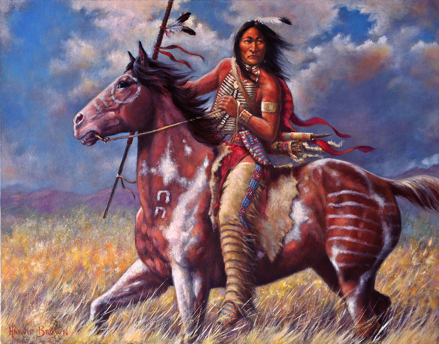 Sioux Chief Painting - Sitting Bull by Harvie Brown