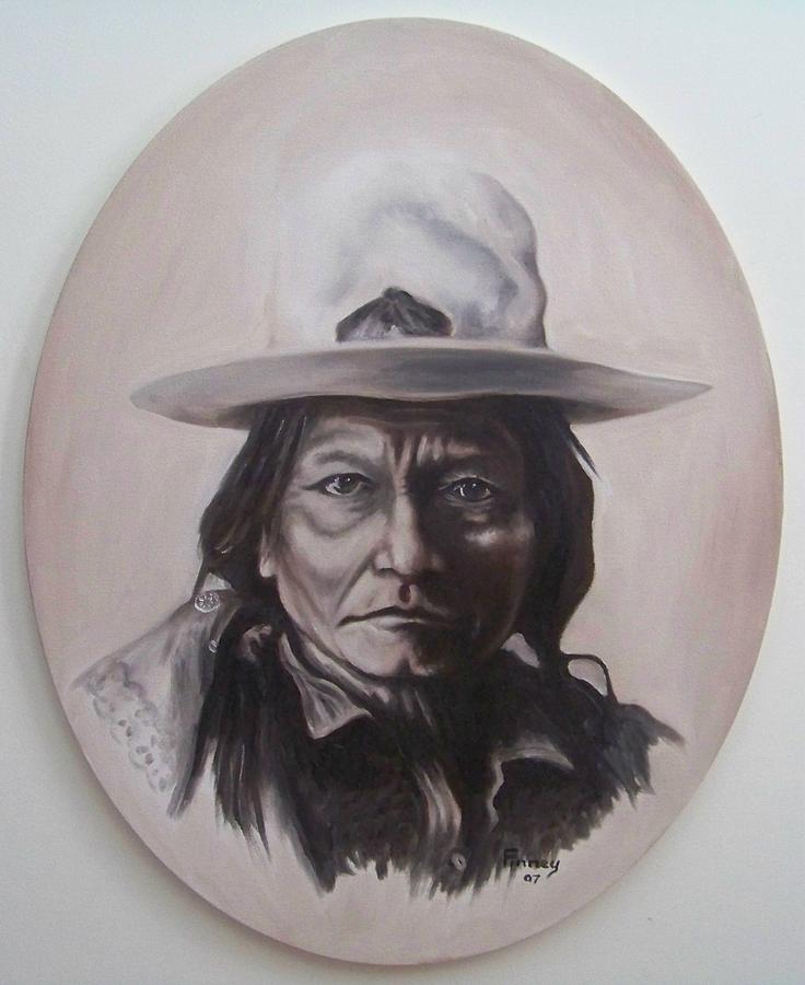 Sitting Bull Painting by Michael  TMAD Finney