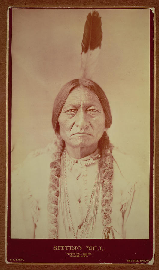Black And White Photograph - Sitting Bull, Sioux Chief, C.1885 Bw Photo by David Frances Barry