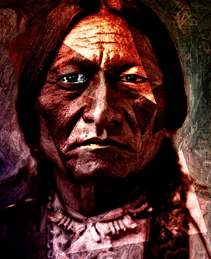Portrait Painting - Sitting Bull - Warrior - Medicine Man by Hartmut Jager