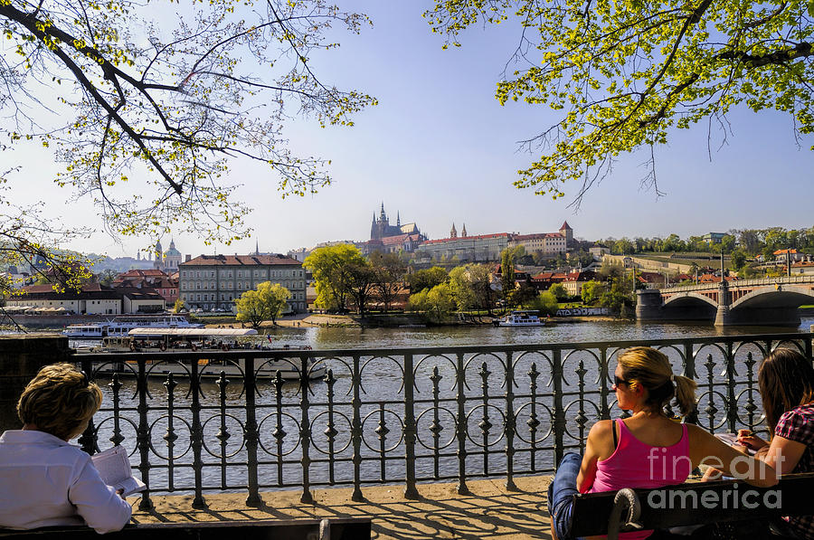 Sitting by the River Vltava Photograph by Brenda Kean