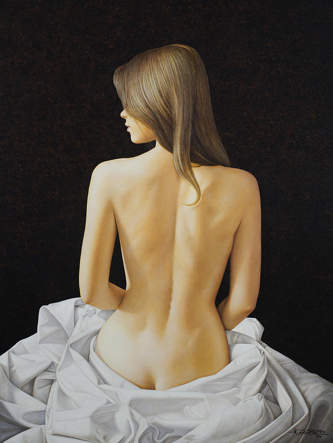 Sitting Nude Painting by Horacio Cardozo