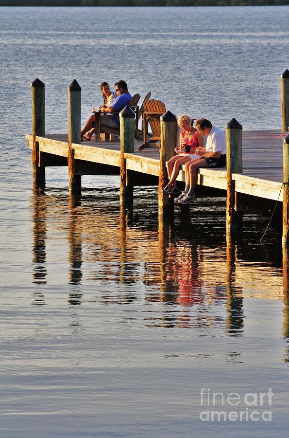 Pier Photograph - Sitting On The Dock by Chuck Hicks