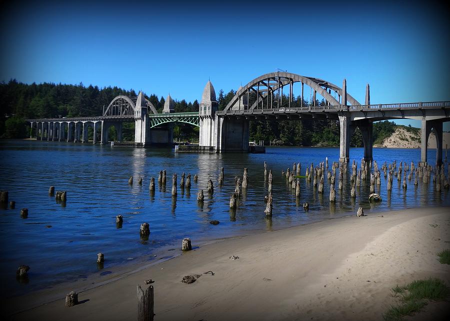 Siuslaw River Bridge Oregon Photograph by Nick Kloepping