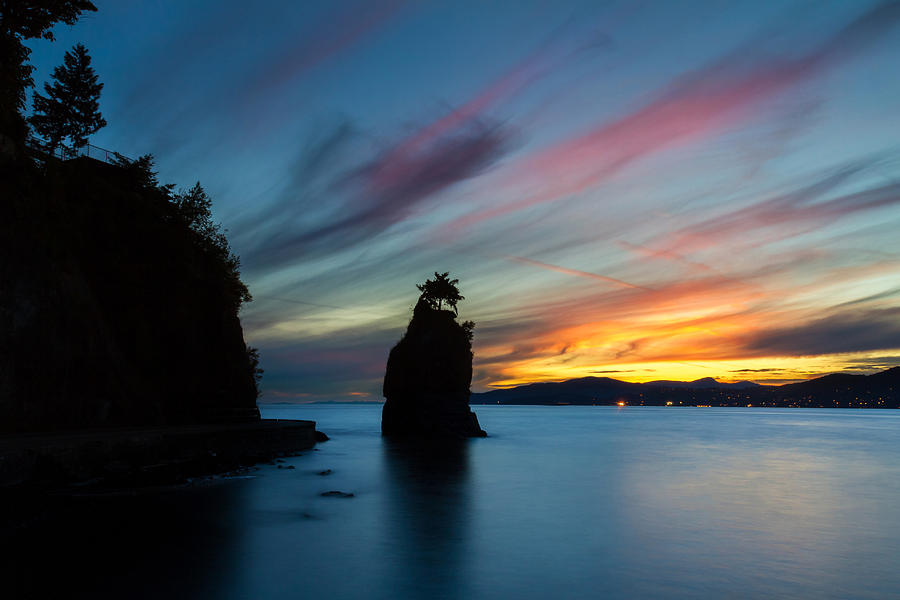 Siwash Rock at sunset in Vancouver B.C Photograph by Pierre Leclerc Photography