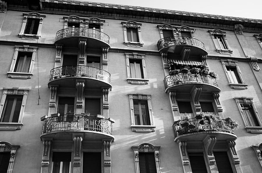 Six Bowed Balconies Photograph