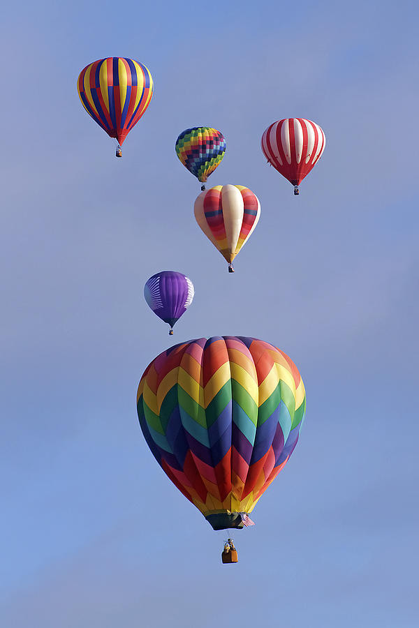 Six Colorful Balloons Photograph by Wes and Dotty Weber