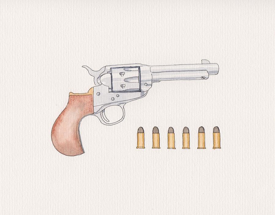 Six Gun Painting by Stephen Moore - Fine Art America