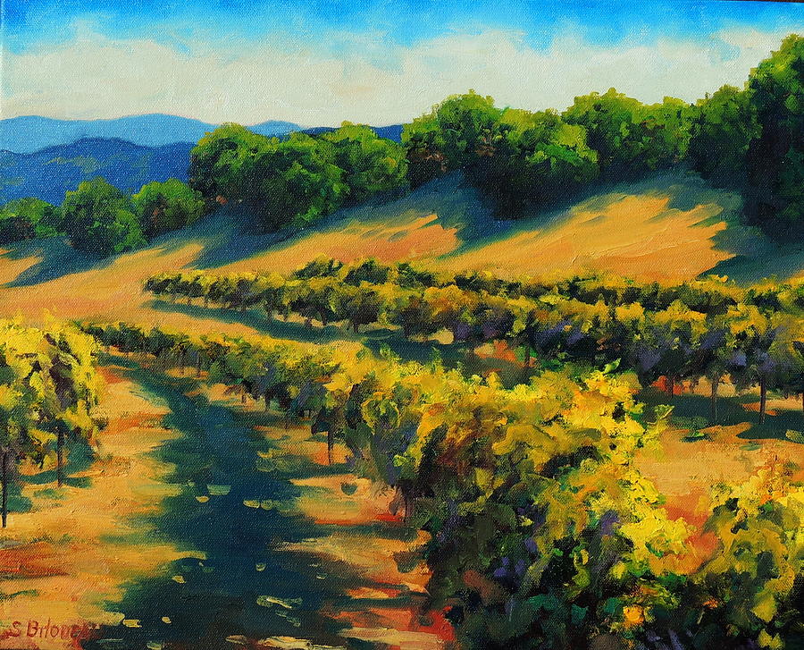 Grape Painting - Six Sigma Vineyards by Steven Guy Bilodeau