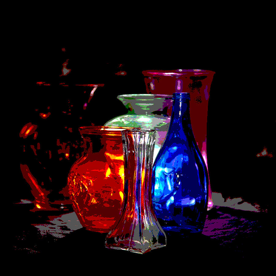 Six Vase Glass Art Photograph by Gilbert Artiaga