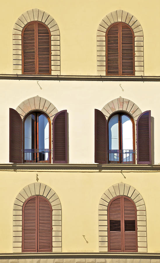 Six Windows of Florence Photograph by David Letts