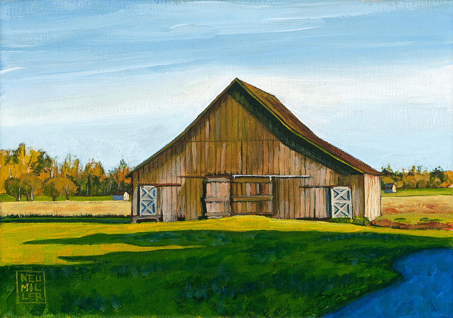 Skagit Valley Barn #3 Painting by Stacey Neumiller