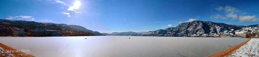 Skaha Lake FROZEN NorthEnd Panorama 02-06-2014 Photograph by Guy Hoffman