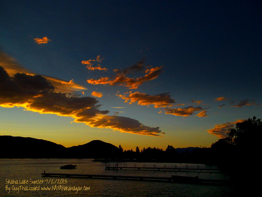 Skaha Lake Sunset 02 July02/2013 Photograph by Guy Hoffman