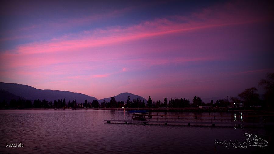 Skaha Lake Sunset 1/23/2014 Photograph by Guy Hoffman