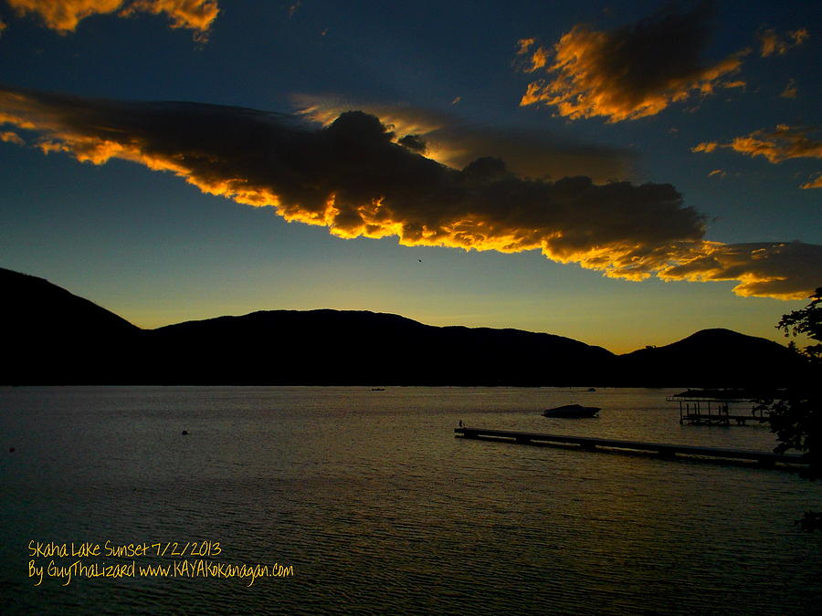 Skaha Lake Sunset July02/2013 Photograph by Guy Hoffman